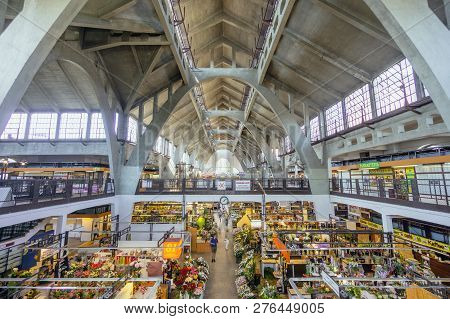 Wroclaw, Poland - July 20, 2018: Hala Targowa Or Traditional Shopping Mall In Wroclaw, Dolnoslaskie,
