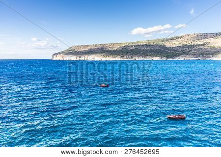 Greek Sea Landscape. Pirgos Dirou Bay. Mani, Laconia, Greece