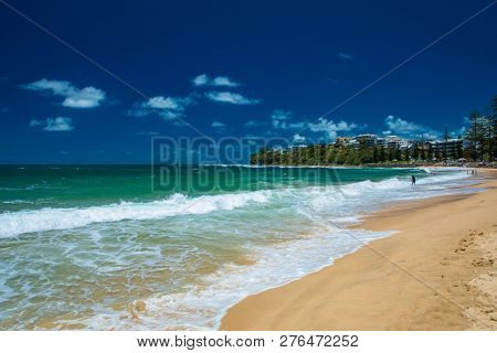 Hot sunny day at Moffat Beach Calundra, Queensland, Australia, 2018