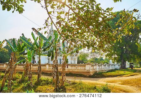 Tropic Greenery Around Desada Taya Pagoda, Ava, Myanmar