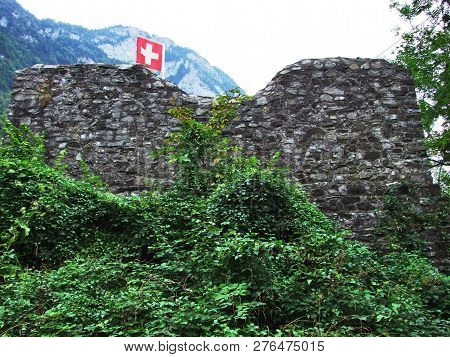 Burgruine Stralegg Or Romische Ruine Strahlegg Above The Amden Settlement - Canton Of St. Gallen - S