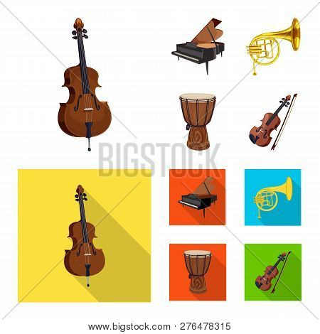 Vector Illustration Of Music And Tune Symbol. Collection Of Music And Tool Vector Icon For Stock.