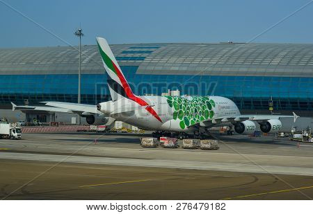 Passenger Airplane Docking At The Airport
