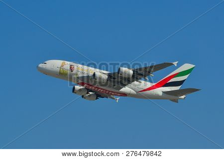 Passenger Airplane Taking Off From Airport
