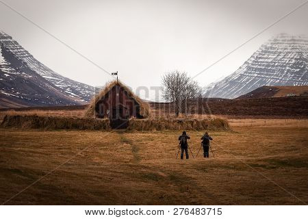 Grafarkirkja In Autumn, The Oldest Church In Iceland