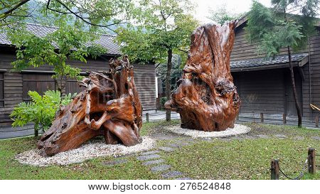 Wanrong,taiwan - Dec.4,2018- Lin Tian Culture Museum In Old Japanese Town With Giant Camphor Wood Tr