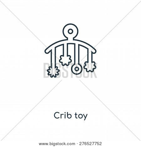 Crib Toy Icon In Trendy Design Style. Crib Toy Icon Isolated On White Background. Crib Toy Vector Ic