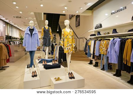 DUSSELDORF, GERMANY - CIRCA SEPTEMBER, 2018: interior shot of a shop in Dusseldorf.