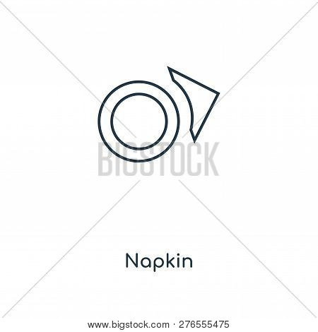 Napkin Icon In Trendy Design Style. Napkin Icon Isolated On White Background. Napkin Vector Icon Sim