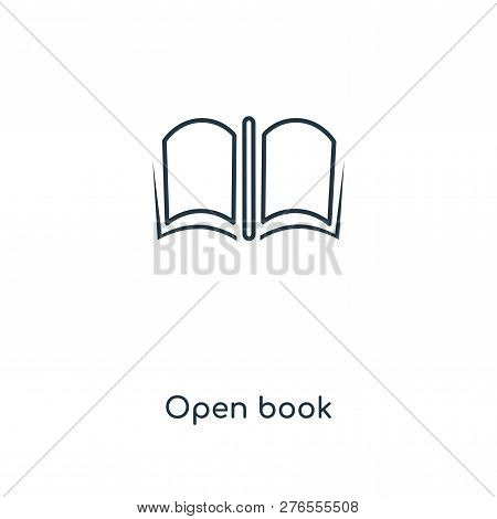 Open Book Icon In Trendy Design Style. Open Book Icon Isolated On White Background. Open Book Vector