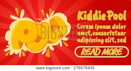 Kiddie Pool Concept Banner. Isometric Banner Of Kiddie Pool Comics Concept For Web, Giftcard And Pos