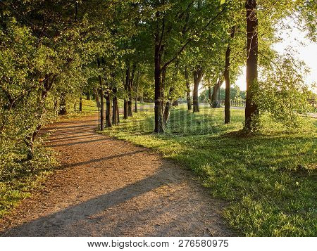 Park Full Of Greenery In The Suburbs Of Milan, Cernusco Sul Naviglio