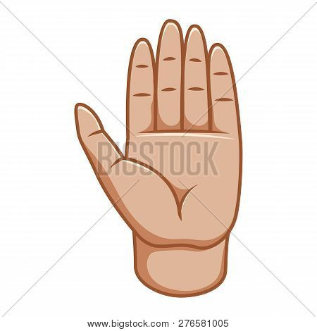 Hand Gestures, Great Design For Any Purposes. Stop Sign. Gesture Line Icon. Hand Gestures Illustrati