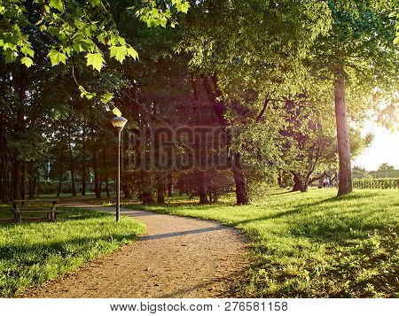 Park Full Of Greenery In The Suburbs Of Milan, Cernusco Sul Naviglio