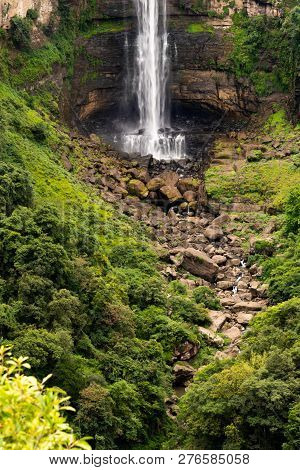 Karkloof Falls Surrounded By Vegetation And Forest In The Natal Midlands, South Africa.