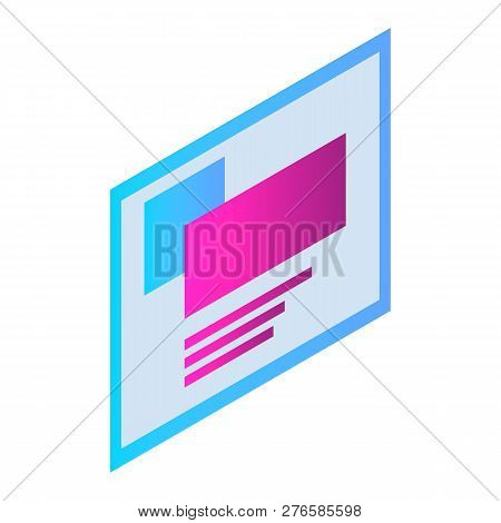 Chat Screenshot Icon. Isometric Of Chat Screenshot Icon For Web Design Isolated On White Background