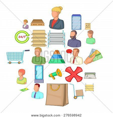 Fiscal Officer Icons Set. Cartoon Set Of 25 Fiscal Officer Icons For Web Isolated On White Backgroun