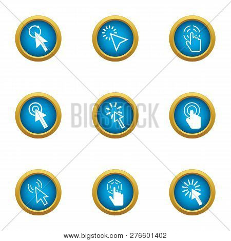 Clack Icons Set. Flat Set Of 9 Clack Icons For Web Isolated On White Background