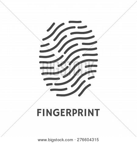 Fingerprint Verification Poster Text Sample Vector. Fingermark And Thumbprint, Dactylogram Authoriza