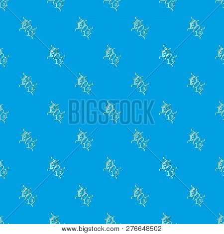 Bird Flu Virus Pattern Seamless Blue Repeat For Any Use