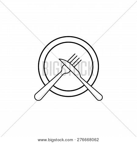 Dish Didnt Like , Table Etiquette Icon. Can Be Used For Web, Logo, Mobile App, Ui, Ux
