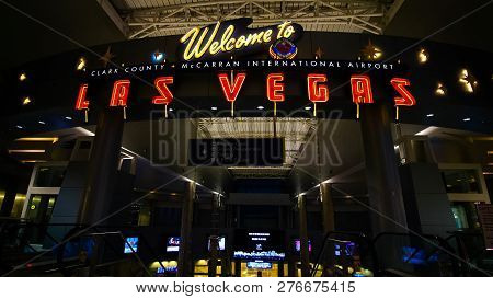 Las Vegas, Nv/usa - 07 Oct 2017 - Mccarran International Airport (las), Located South Of The Las Veg