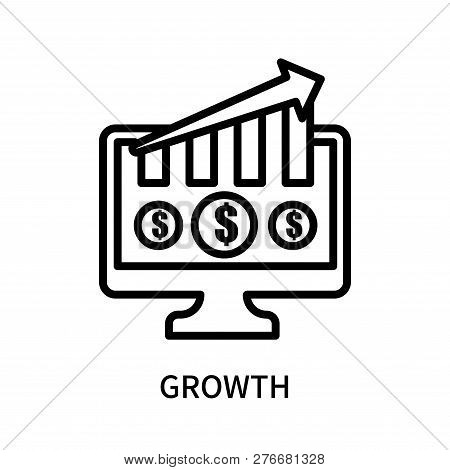 Growth Icon Isolated On White Background. Growth Icon Simple Sign. Growth Icon Trendy And Modern Sym