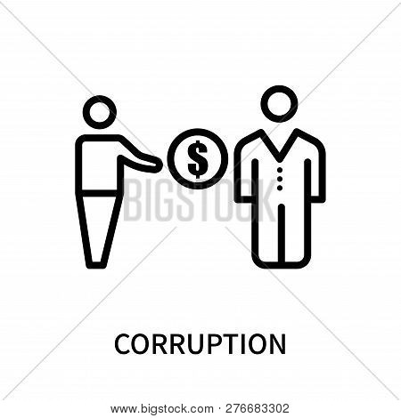Corruption Icon Isolated On White Background. Corruption Icon Simple Sign. Corruption Icon Trendy An