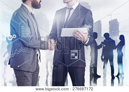 Handshake In City, Business Interface