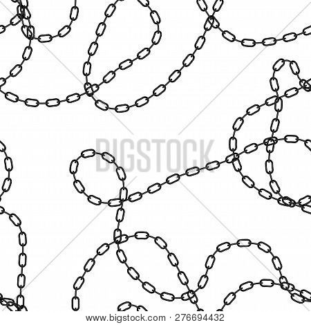 Chain Jewelry Seamless Pattern Background. Vector Illustration