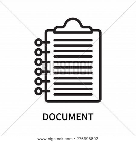 Document Icon Isolated On White Background. Document Icon Simple Sign. Document Icon Trendy And Mode