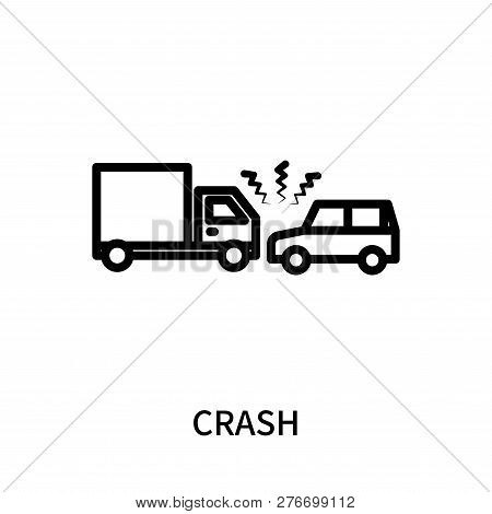 Crash Icon Isolated On White Background. Crash Icon Simple Sign. Crash Icon Trendy And Modern Symbol