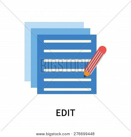 Edit Icon Isolated On White Background. Edit Icon Simple Sign. Edit Icon Trendy And Modern Symbol Fo