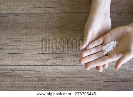 Hand Care, Folk Hand Care. Manicure. Spa Procedure For Beauty Hands. Beauty And Spa Concept. Moistur