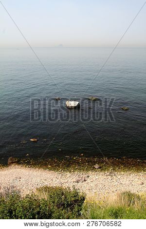 Panoramic View Of Istanbul From The Bosphorus Strait. Sea Cruise On The Strait With A View Of The Ci