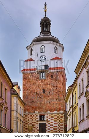 Tower Of Cracow Gate In The Old Town Of Lublin, Poland