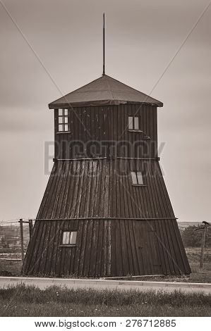 Guard Tower In The Former Concentration Camp Majdanek, Lublin, Poland