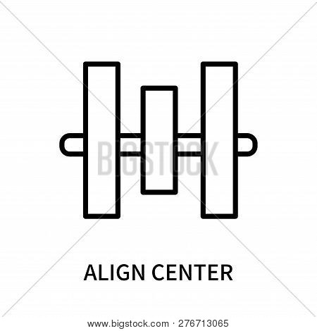 Align Center Icon Isolated On White Background. Align Center Icon Simple Sign. Align Center Icon Tre