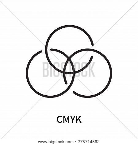 Cmyk Icon Isolated On White Background. Cmyk Icon Simple Sign. Cmyk Icon Trendy And Modern Symbol Fo