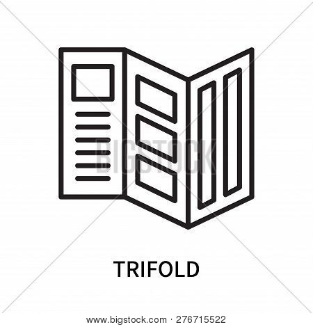 Trifold Icon Isolated On White Background. Trifold Icon Simple Sign. Trifold Icon Trendy And Modern 