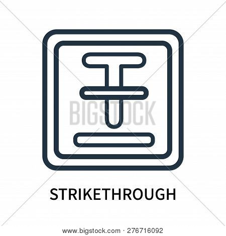 Strikethrough Icon Isolated On White Background. Strikethrough Icon Simple Sign. Strikethrough Icon 