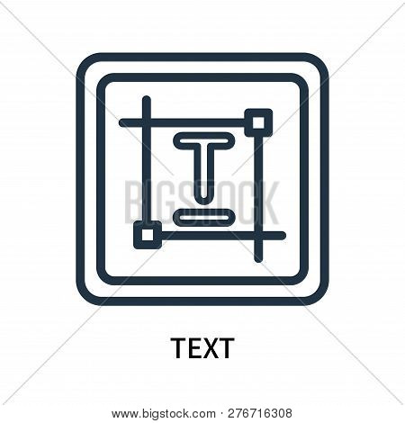 Text Icon Isolated On White Background. Text Icon Simple Sign. Text Icon Trendy And Modern Symbol Fo