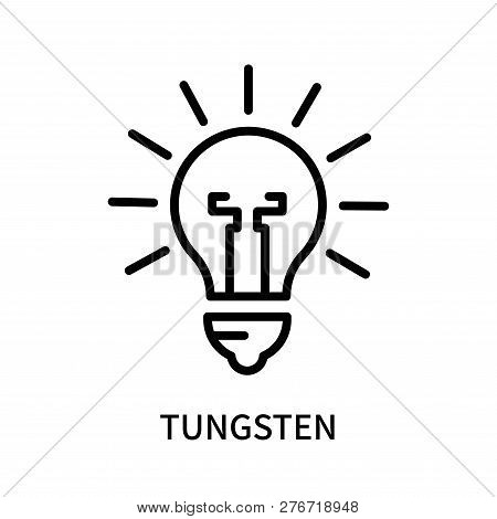 Tungsten Icon Isolated On White Background. Tungsten Icon Simple Sign. Tungsten Icon Trendy And Mode