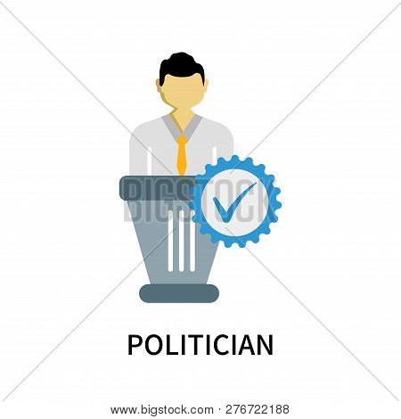 Politician Icon Isolated On White Background. Politician Icon Simple Sign. Politician Icon Trendy An