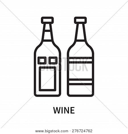 Wine Icon Isolated On White Background. Wine Icon Simple Sign. Wine Icon Trendy And Modern Symbol Fo