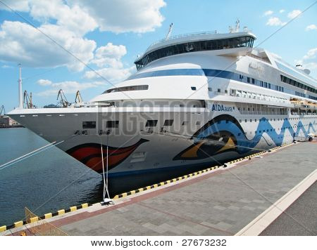 Odessa, Ukraine august 01: Passagierschiff m/s Aida Aura (gebaut: 2003, flag: Italien) besuchen Sie Port 