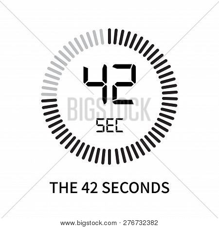 The 42 Seconds Icon Isolated On White Background. The 42 Seconds Icon Simple Sign. The 42 Seconds Ic
