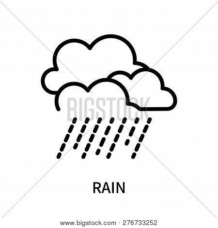 Rain Icon Isolated On White Background. Rain Icon Simple Sign. Rain Icon Trendy And Modern Symbol Fo