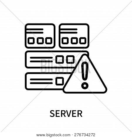 Server Icon Isolated On White Background. Server Icon Simple Sign. Server Icon Trendy And Modern Sym