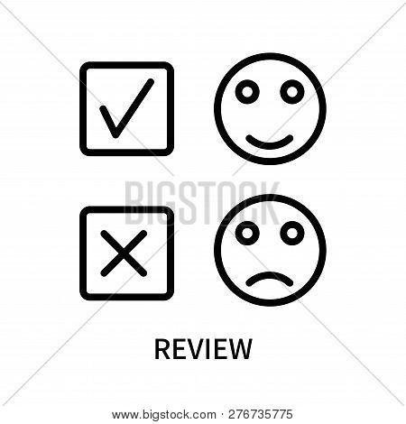 Review Icon Isolated On White Background. Review Icon Simple Sign. Review Icon Trendy And Modern Sym